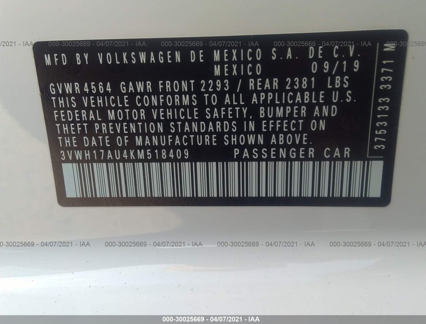 3VWH17AU4KM518409