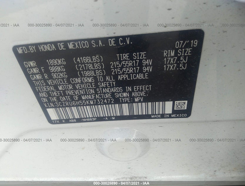 3CZRU6H55KM732472