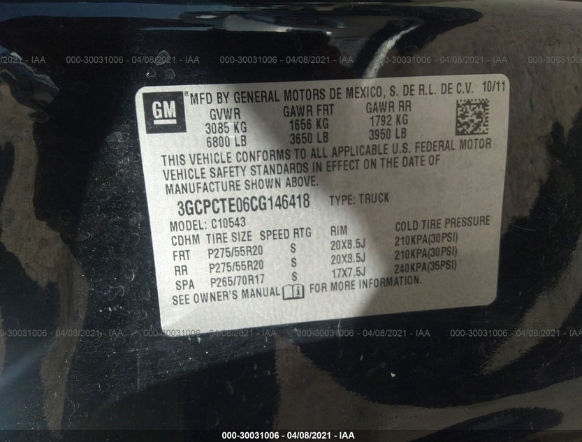 3GCPCTE06CG146418