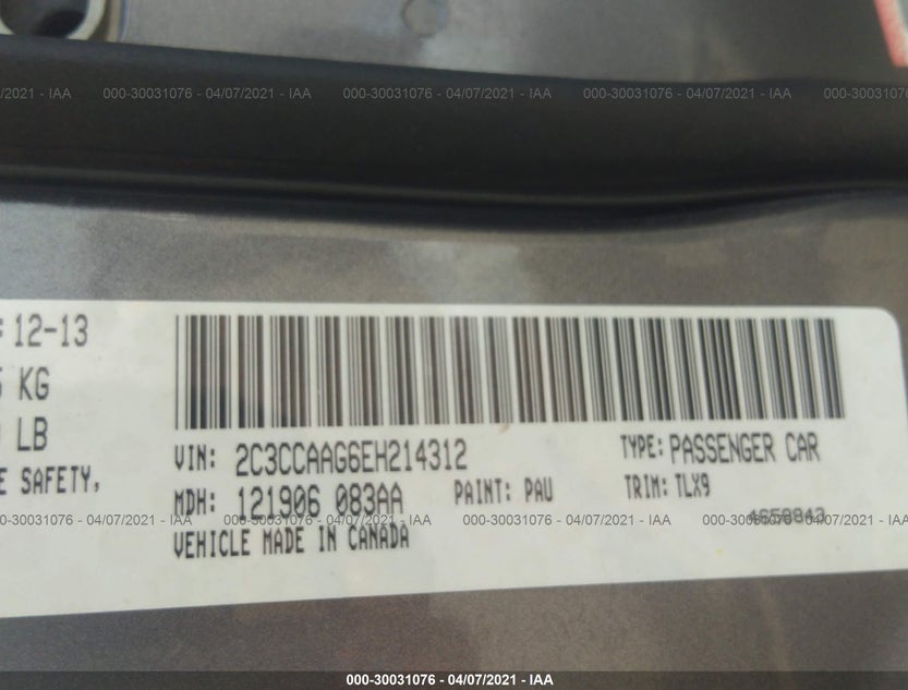 2C3CCAAG6EH214312