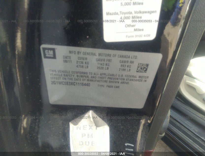2G1WC5E3XC1116440