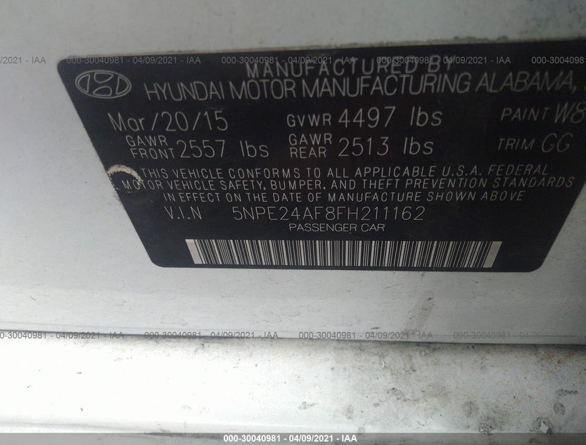 5NPE24AF8FH211162