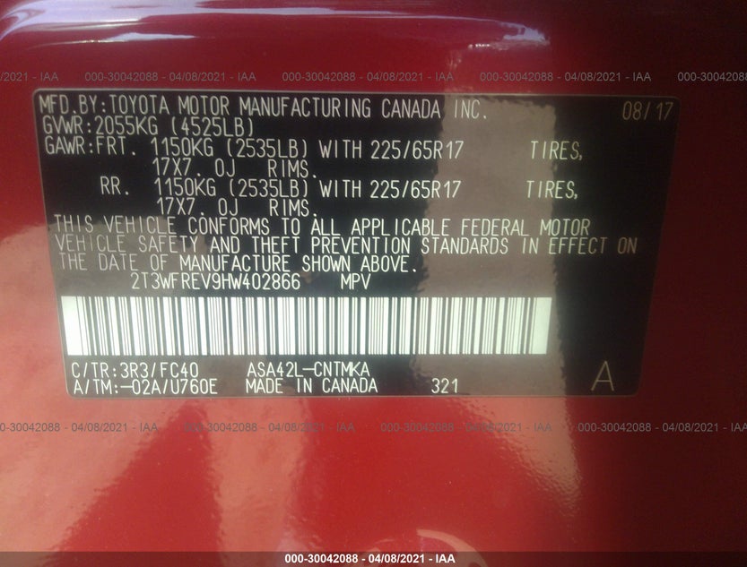 2T3WFREV9HW402866
