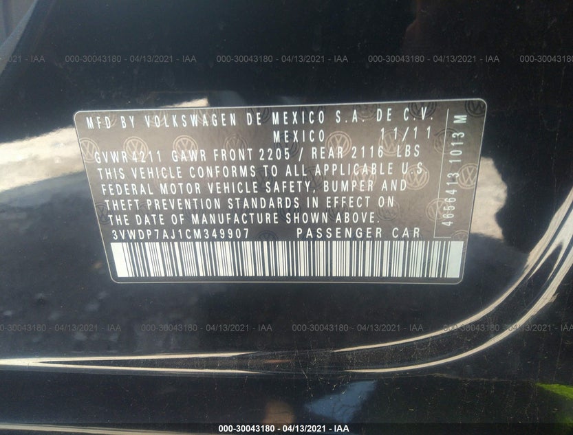 3VWDP7AJ1CM349907