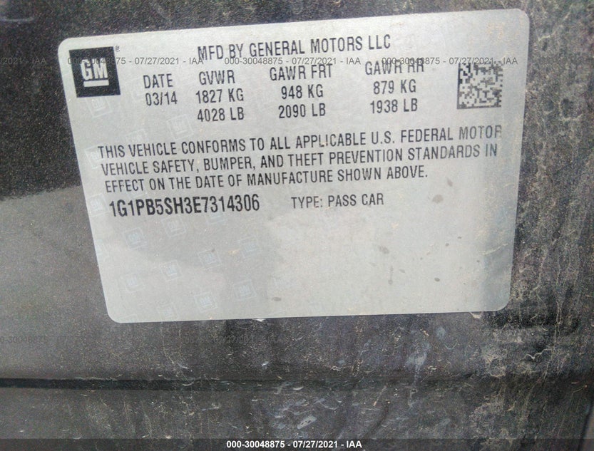 1G1PB5SH3E7314306