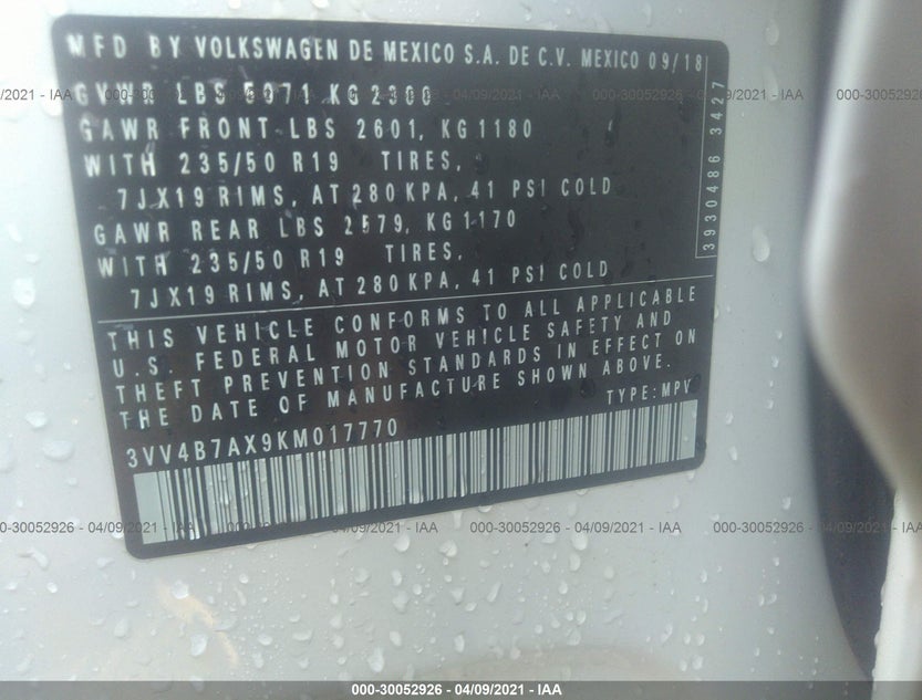 3VV4B7AX9KM017770