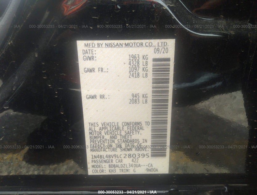 1N4BL4BV9LC280395