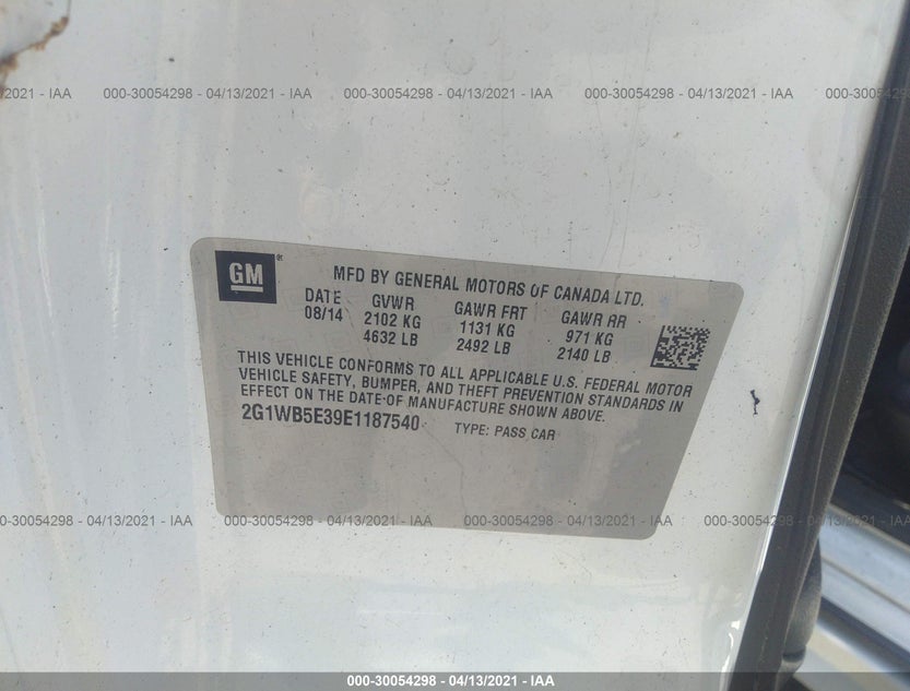 2G1WB5E39E1187540