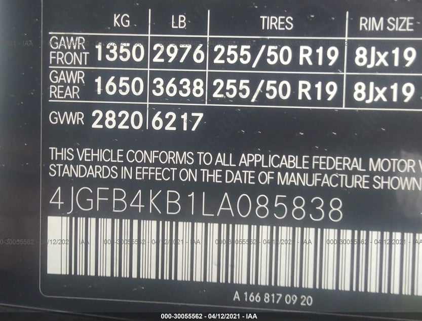 4JGFB4KB1LA085838