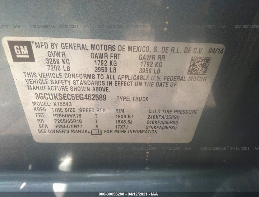 3GCUKSEC6EG462589