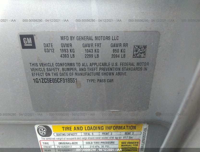 1G1ZC5E05CF318551