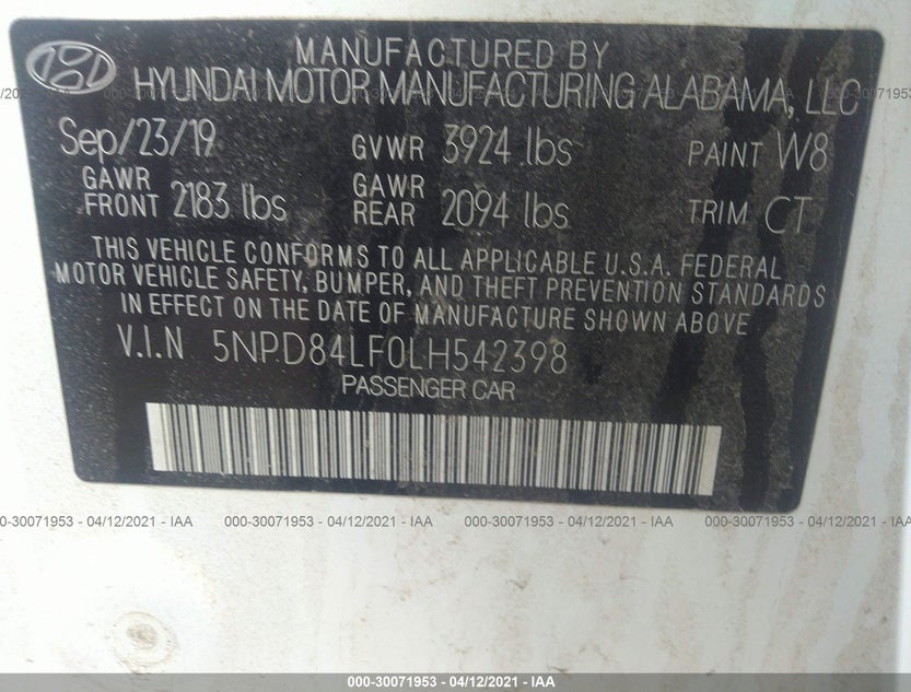 5NPD84LF0LH542398