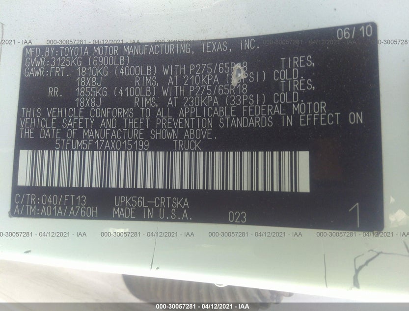 5TFUM5F17AX015199