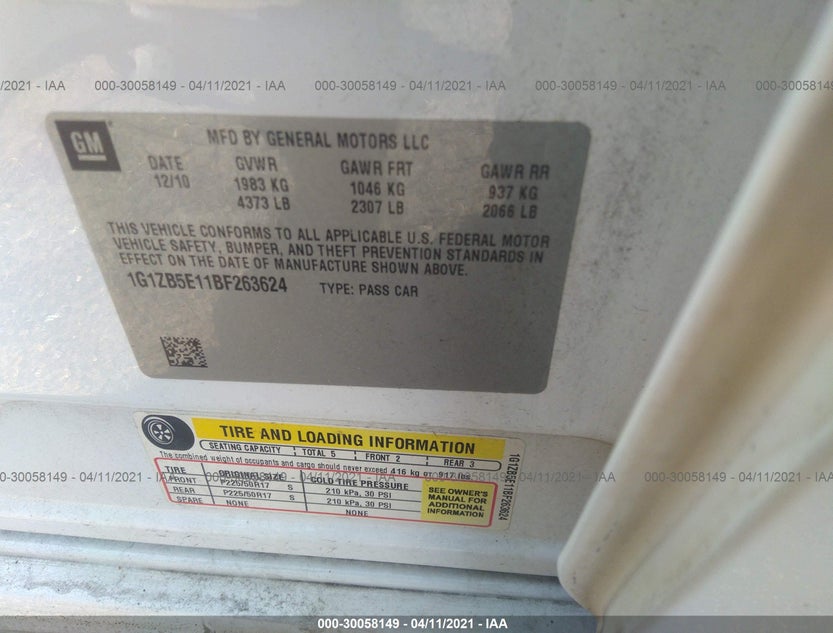 1G1ZB5E11BF263624