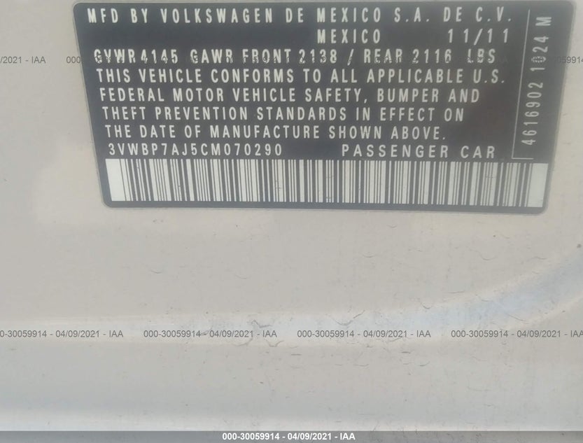 3VWBP7AJ5CM070290