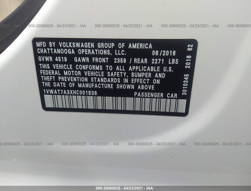 1VWAT7A3XHC001838
