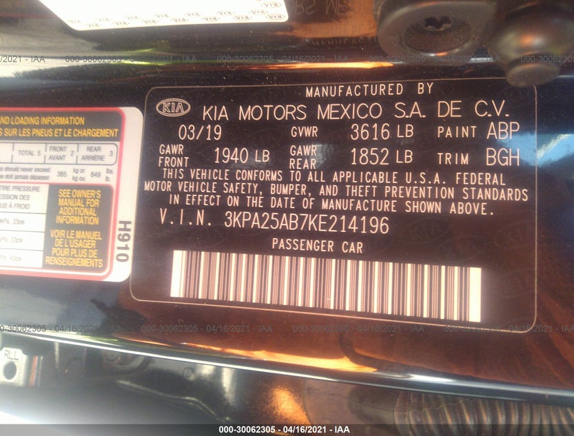 3KPA25AB7KE214196
