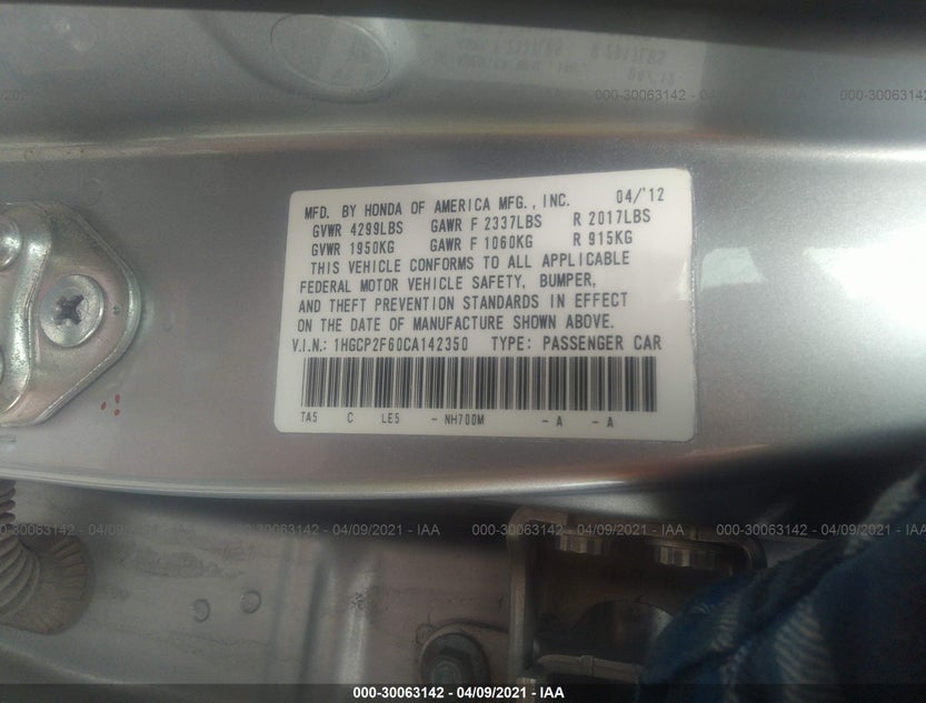 1HGCP2F60CA142350