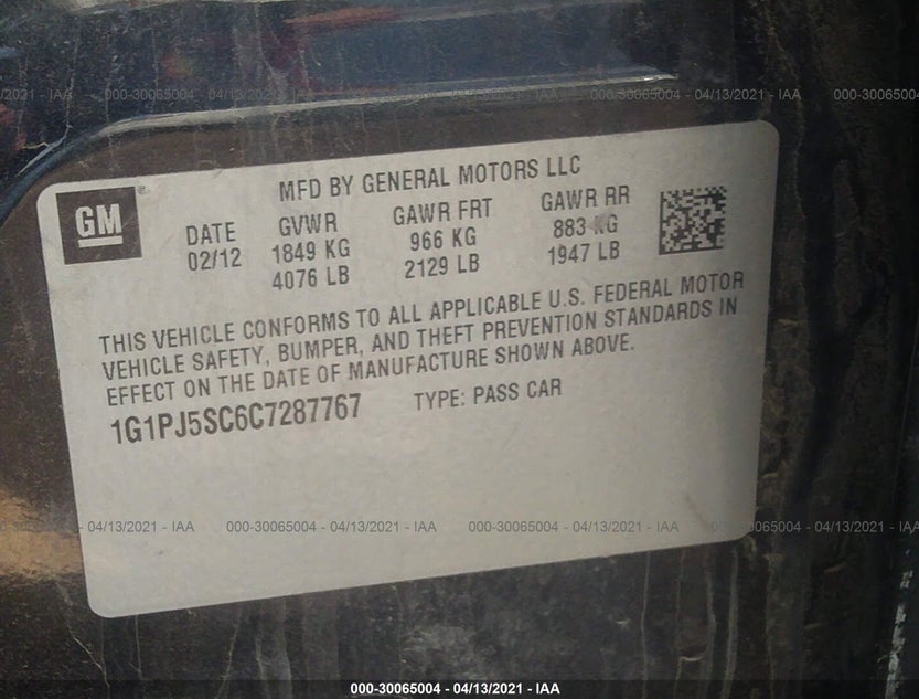 1G1PJ5SC6C7287767