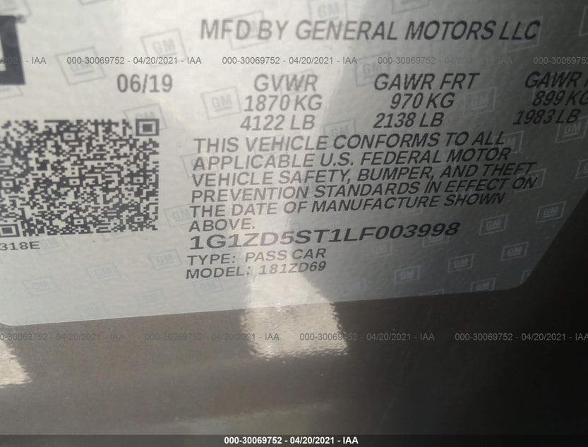 1G1ZD5ST1LF003998