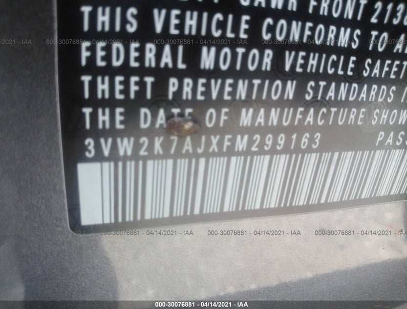 3VW2K7AJXFM299163