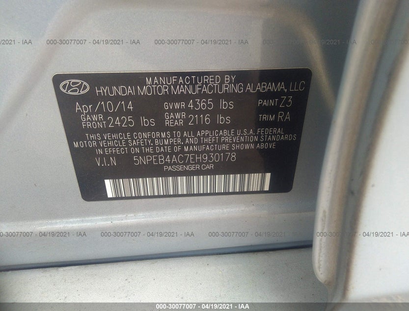 5NPEB4AC7EH930178