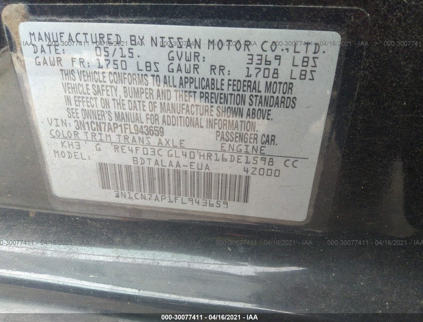 3N1CN7AP1FL943659