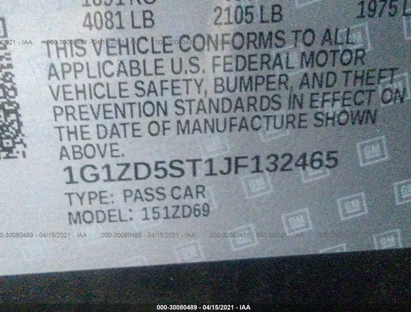 1G1ZD5ST1JF132465