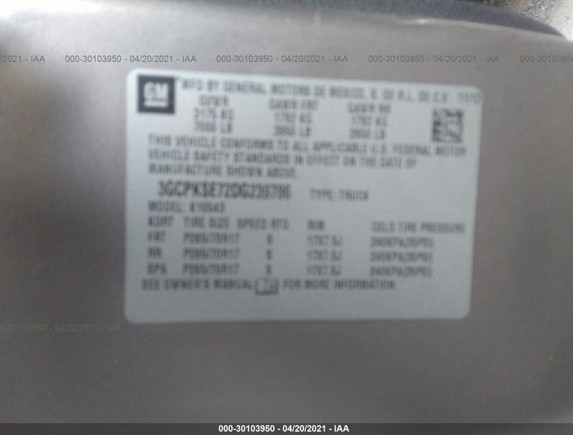 3GCPKSE72DG239786