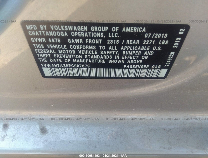 1VWAH7A36EC007679