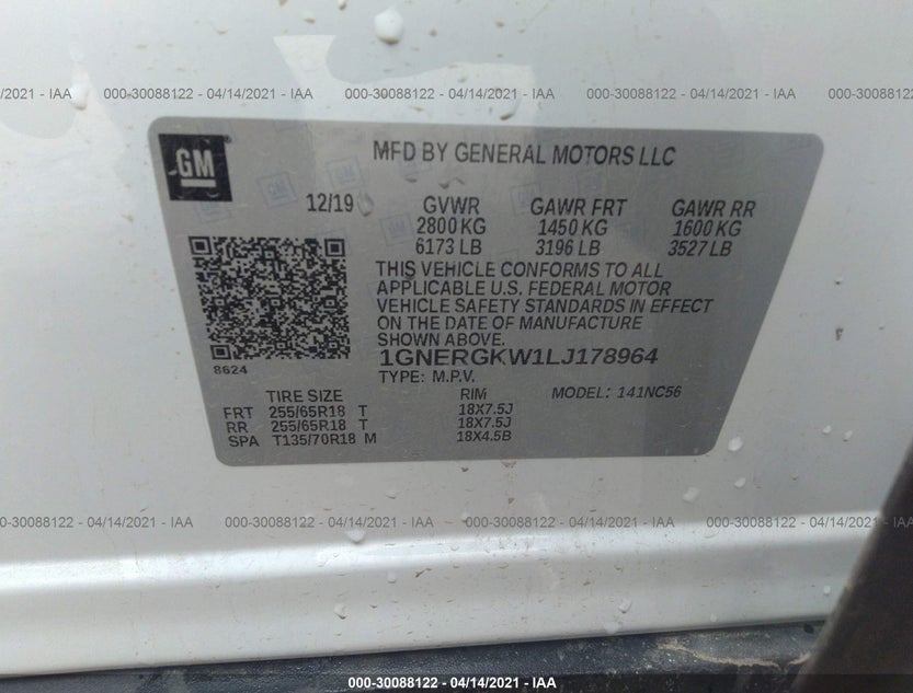 1GNERGKW1LJ178964