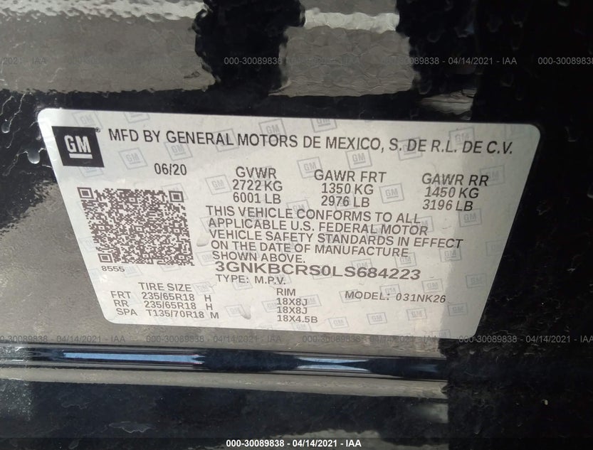3GNKBCRS0LS684223