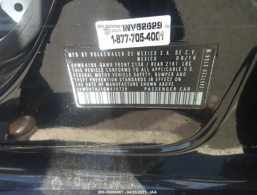 3VWD67AJ1GM410729