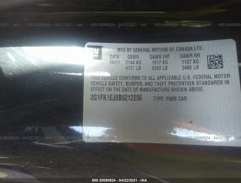 2G1FK1EJ8B9212206