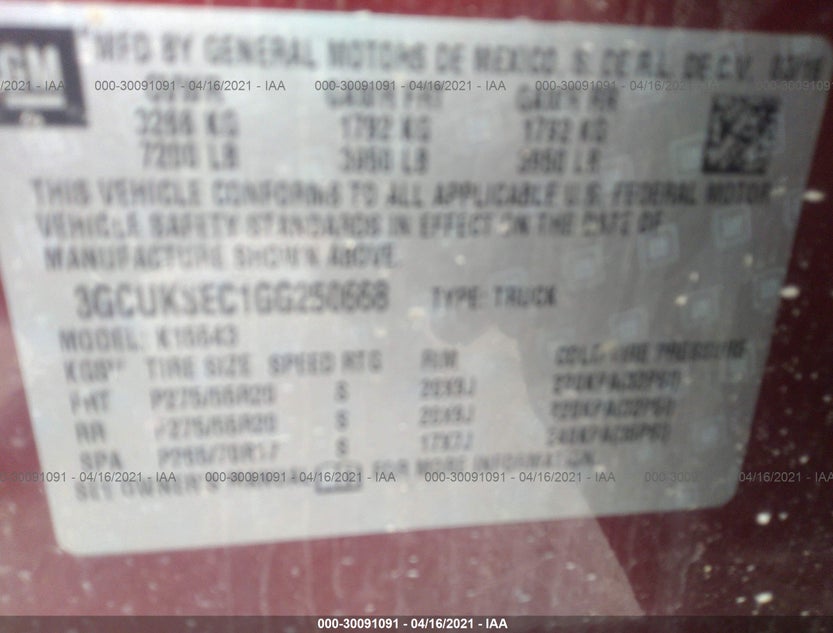 3GCUKSEC1GG250668