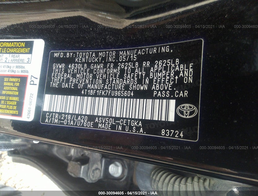 4T1BF1FK7FU965604