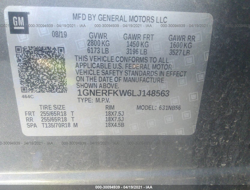 1GNERFKW6LJ148563