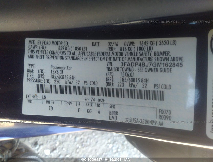 3FADP4BJ7GM162845