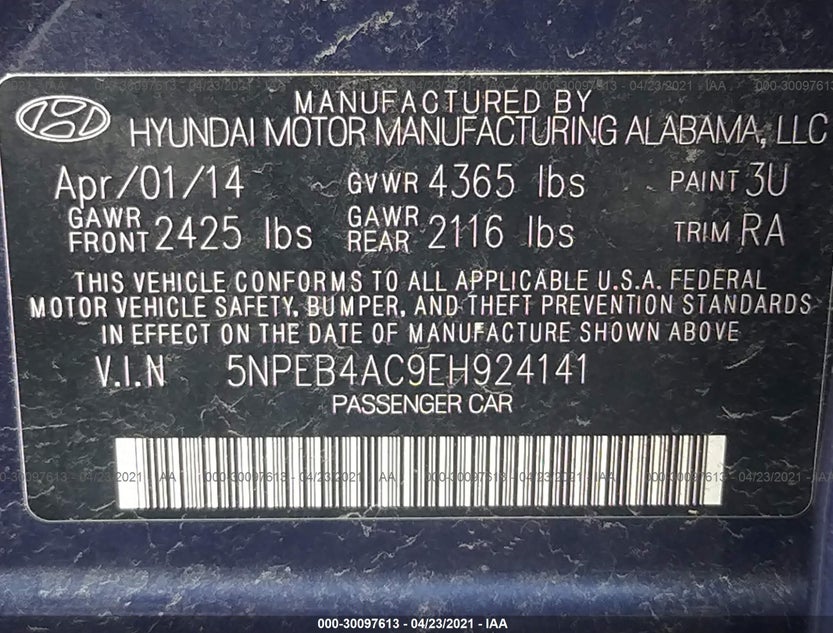 5NPEB4AC9EH924141