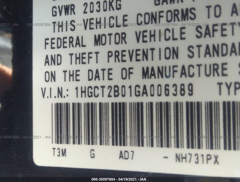 1HGCT2B01GA006389