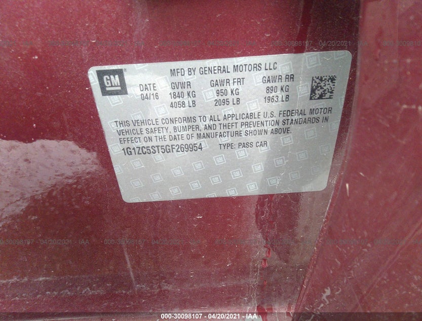 1G1ZC5ST5GF269954