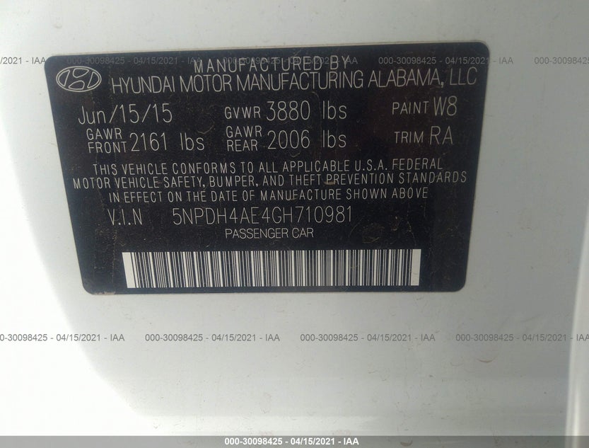 5NPDH4AE4GH710981