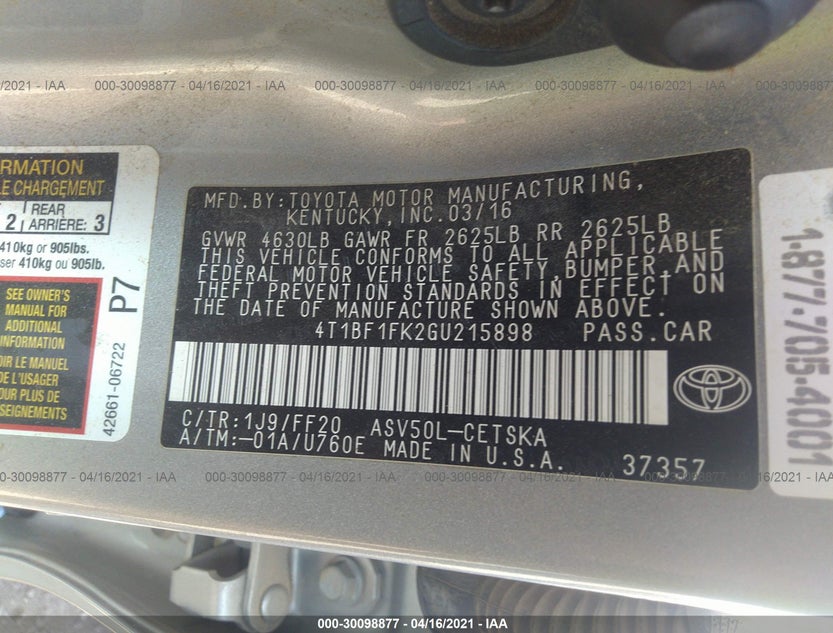 4T1BF1FK2GU215898