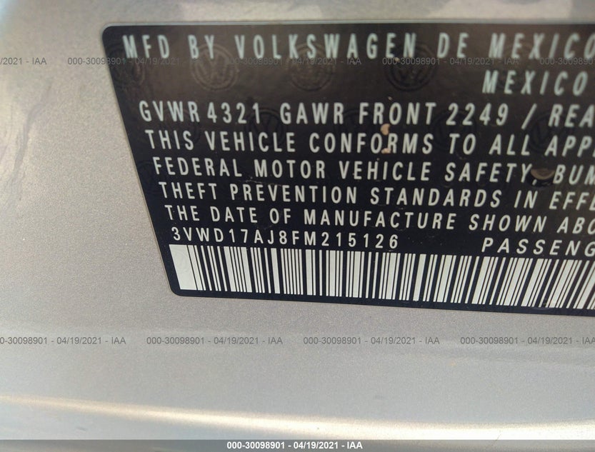 3VWD17AJ8FM215126