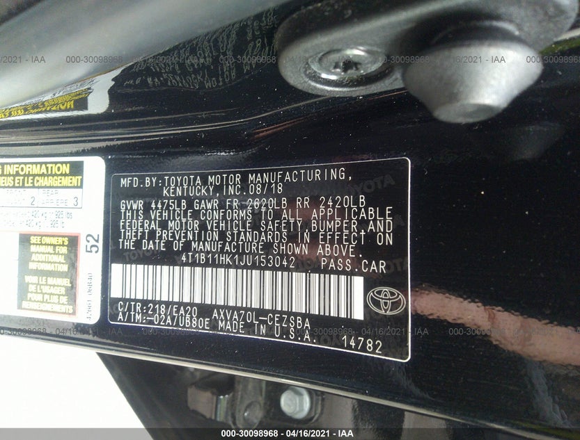 4T1B11HK1JU153042