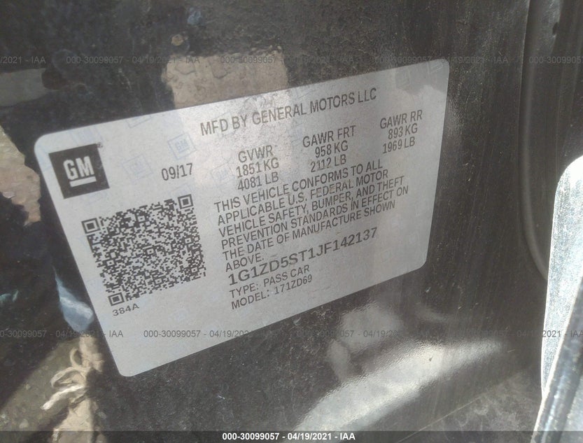 1G1ZD5ST1JF142137