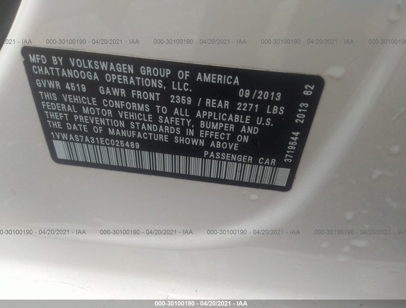 1VWAS7A31EC025489