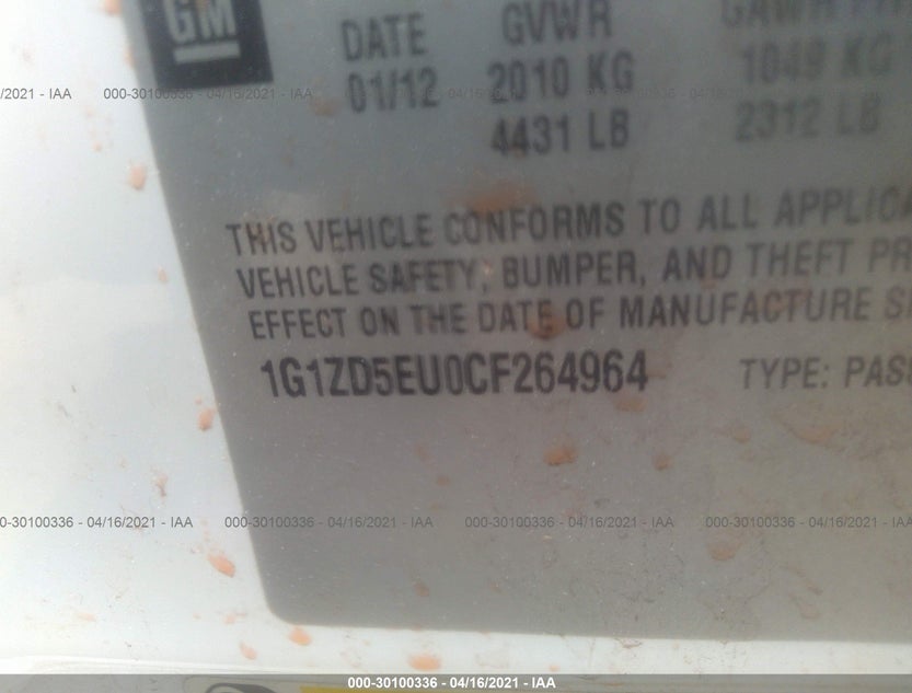 1G1ZD5EU0CF264964