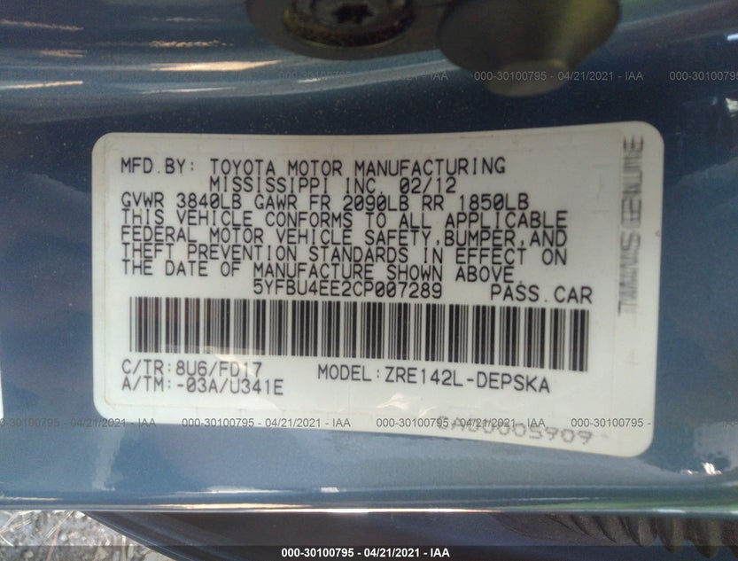 5YFBU4EE2CP007289