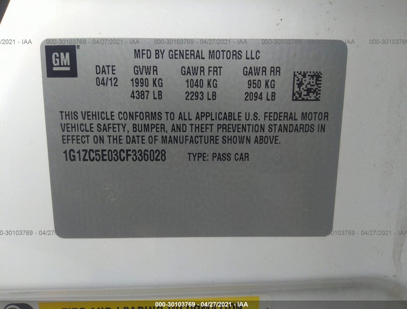 1G1ZC5E03CF336028